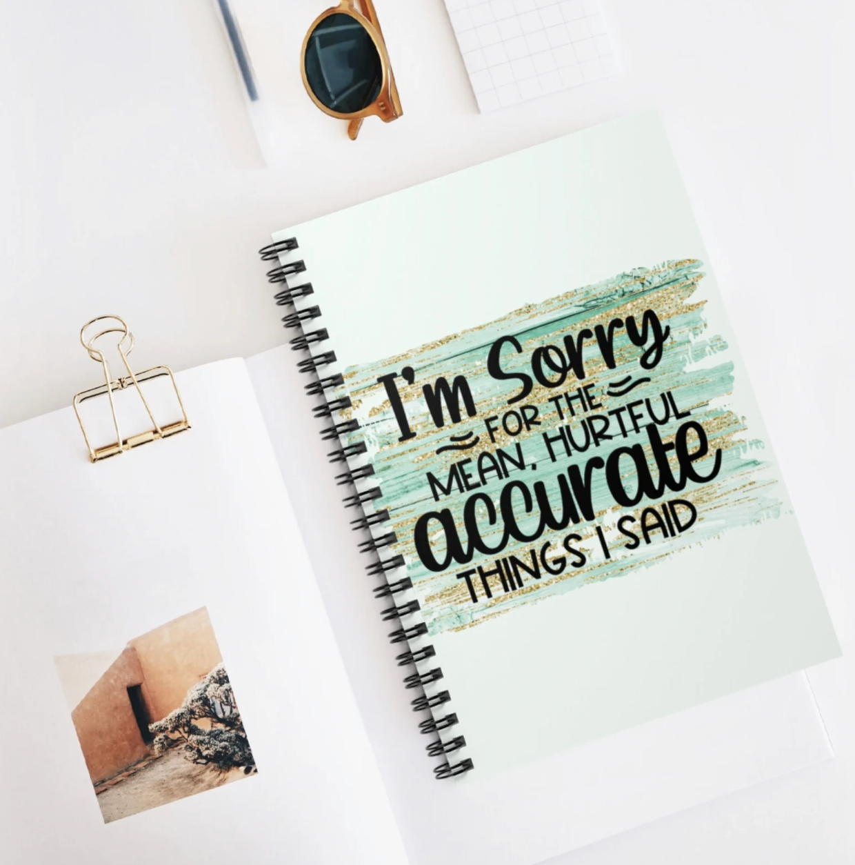 I'm Sorry For The Mean, Hurtful, Accurate Things I Said Lined Notebook A5