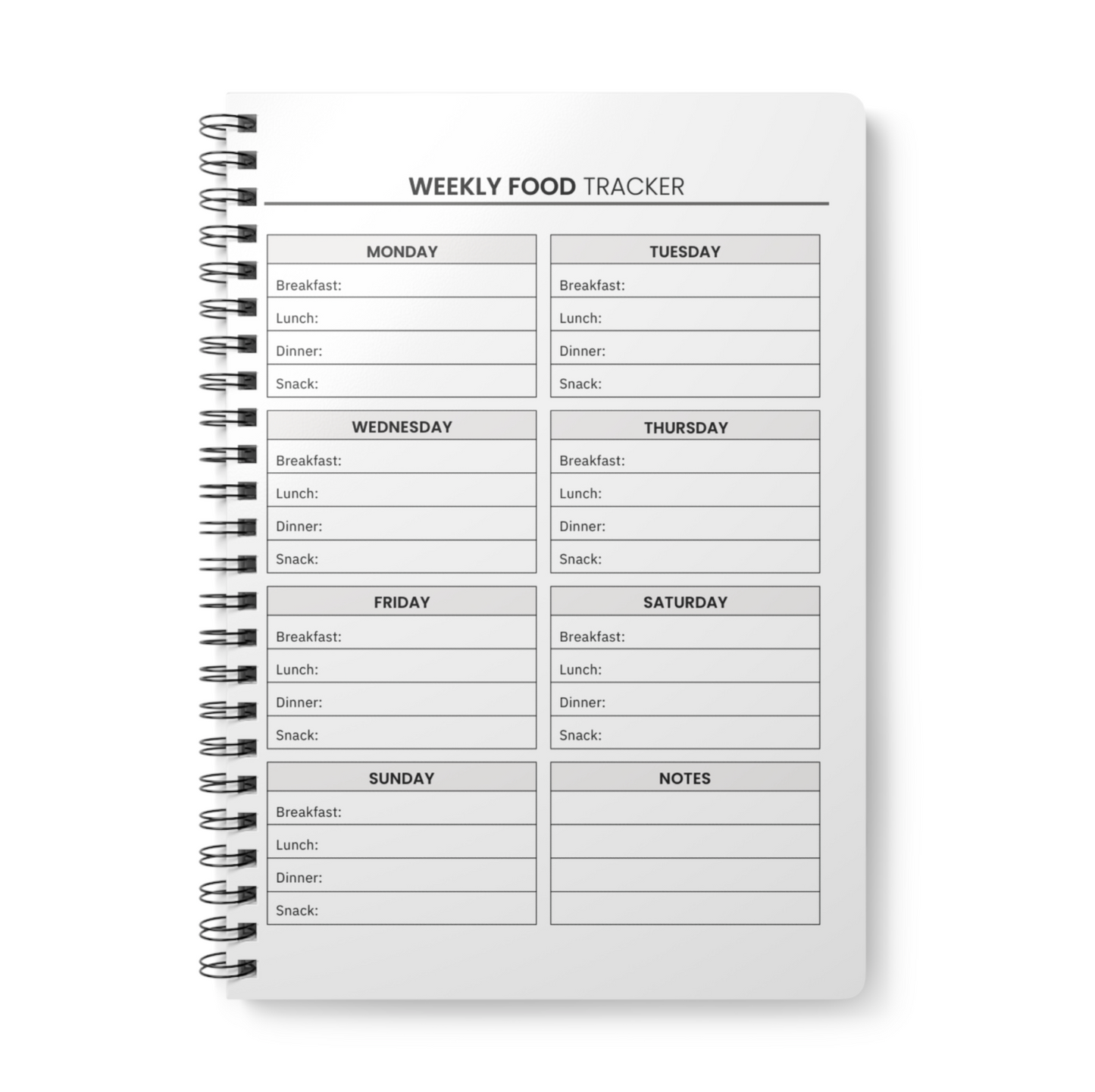 Weekly Food Planner