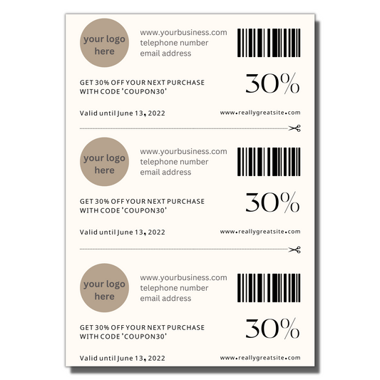 Coupon Printing Full Sheets