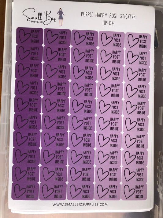 Happy Post Purple Stickers oops