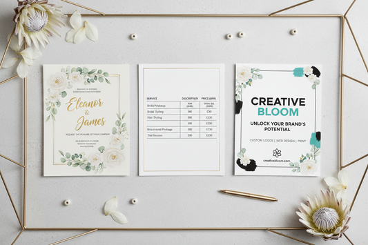 A5 Custom Prints - Flyers / Invitations / Price Lists