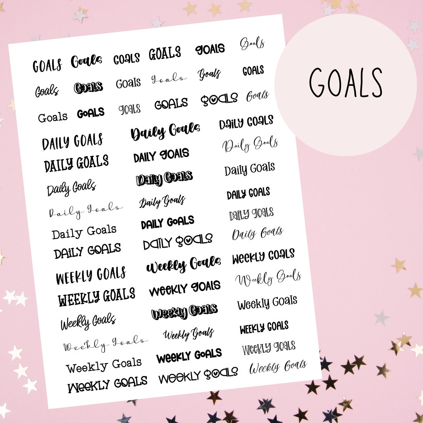 Goals Planner Stickers