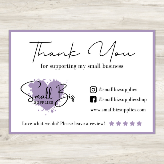 Custom Thank You Business Cards