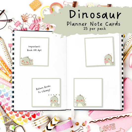 Dinosaur Planner Cards - 25 Pack