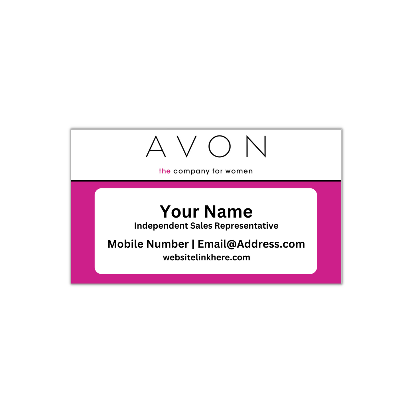 Avon Business Card - Independent Representatives / Network Marketing