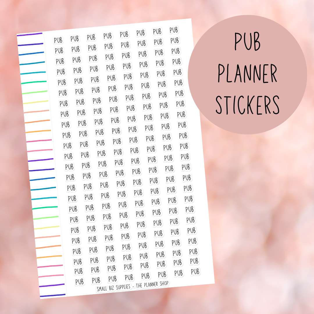 Pub Planner Stickers