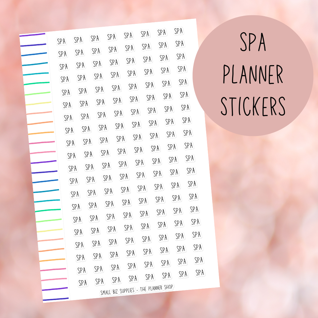 Spa Planner Stickers