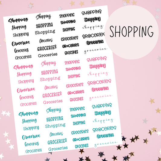 Shopping Planner Stickers