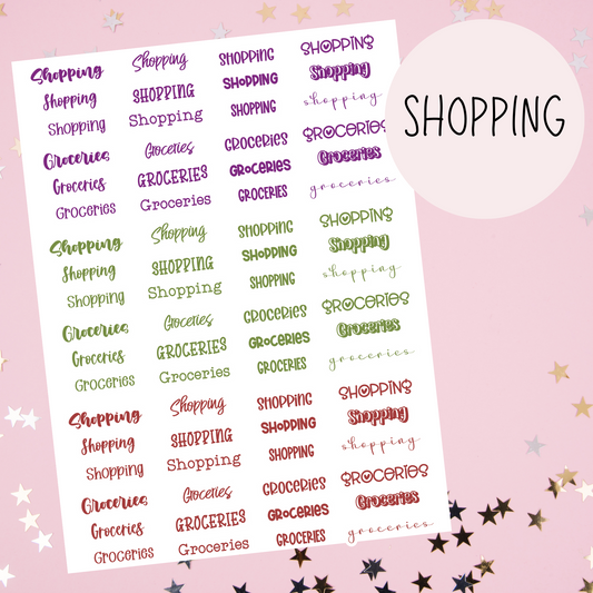Shopping Planner Stickers