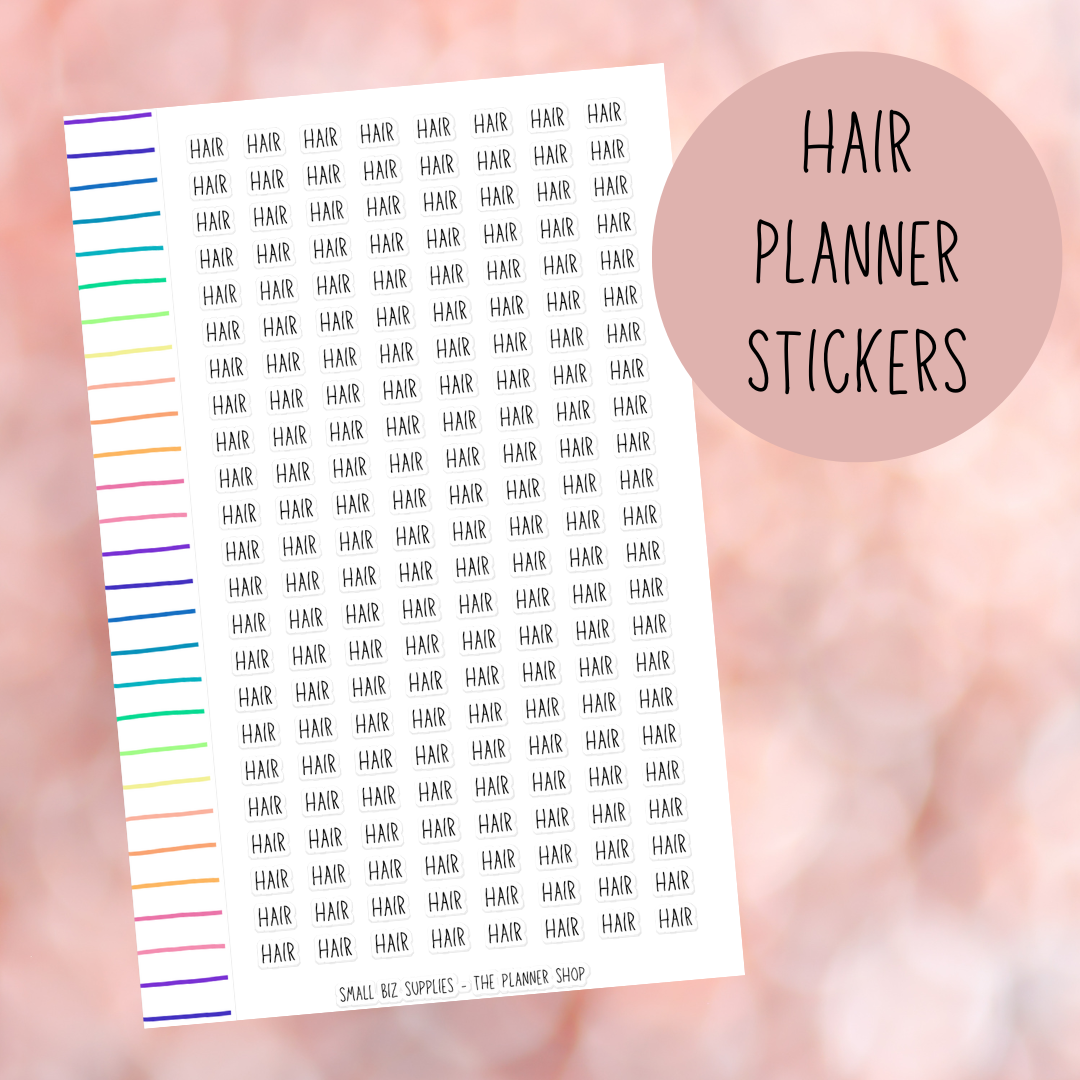 Hair Planner Stickers