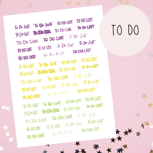 To Do Planner Stickers