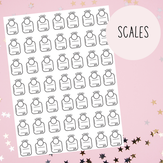 Scales Planner Stickers