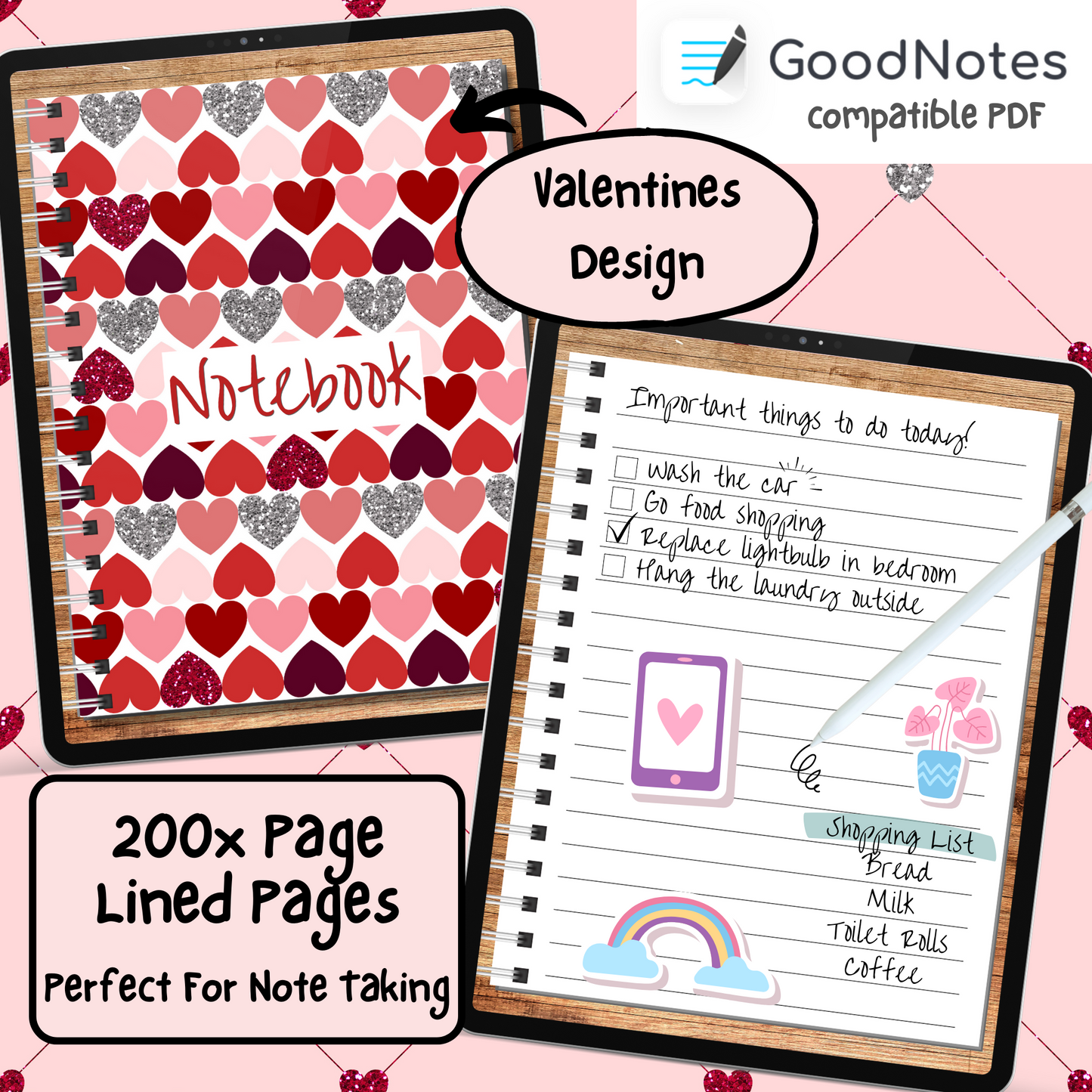 Valentines Digital Notebook