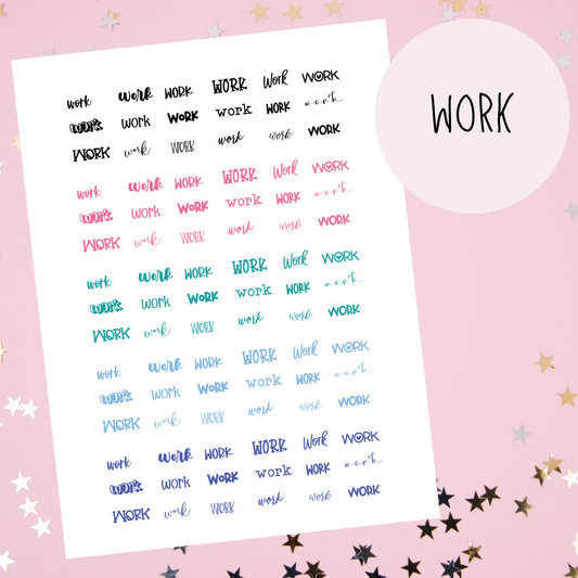 Work Planner Stickers