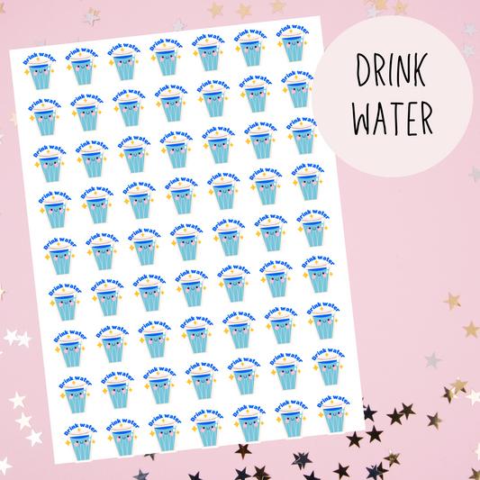 Drink Water Planner Stickers