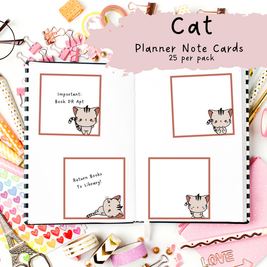 Cat Planner Cards - 25 Pack