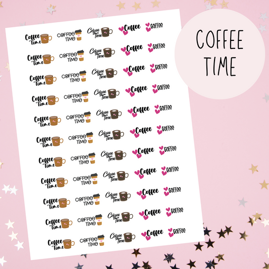 Coffee Time Planner Stickers