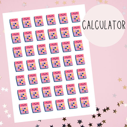 Calculator Planner Stickers