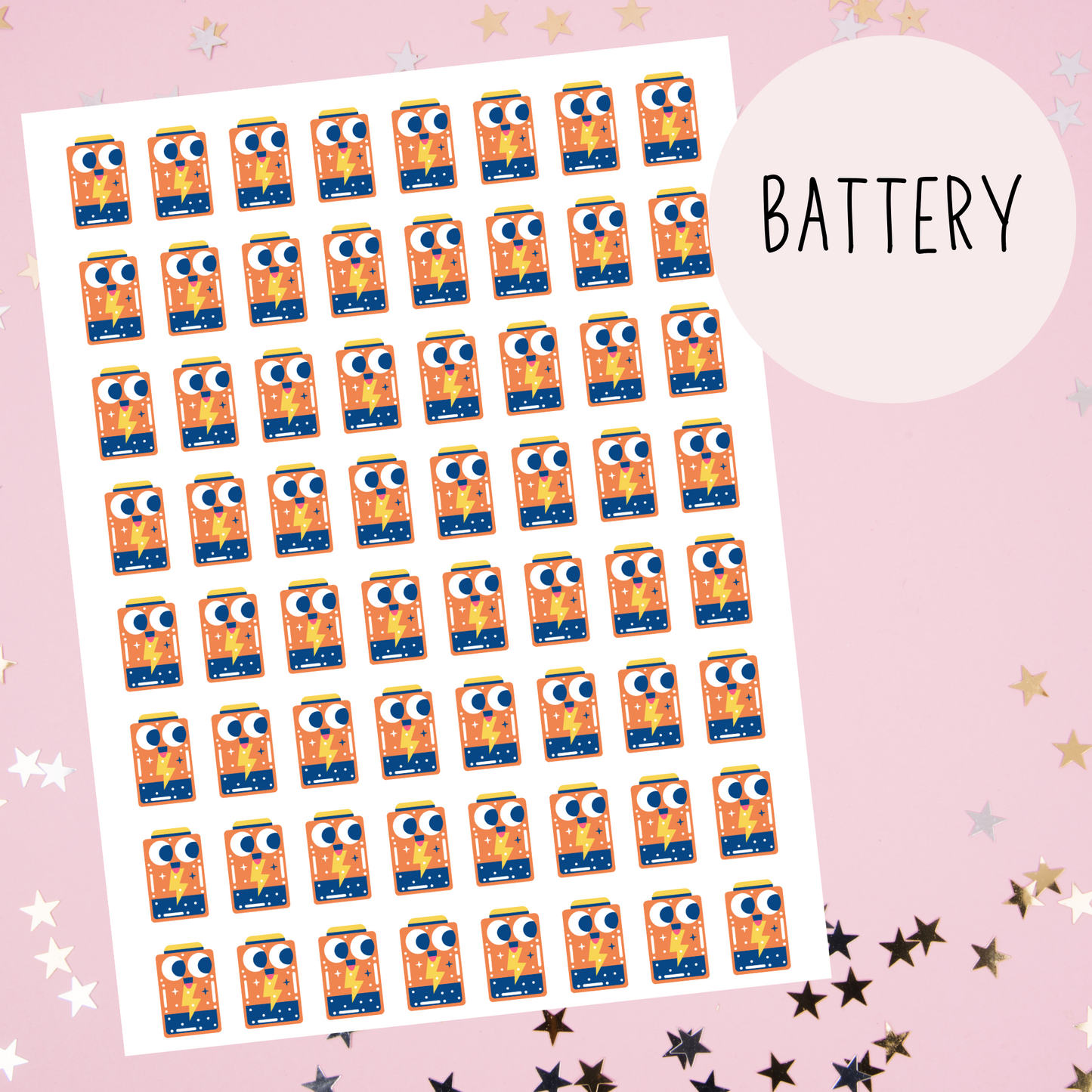 Battery Planner Stickers