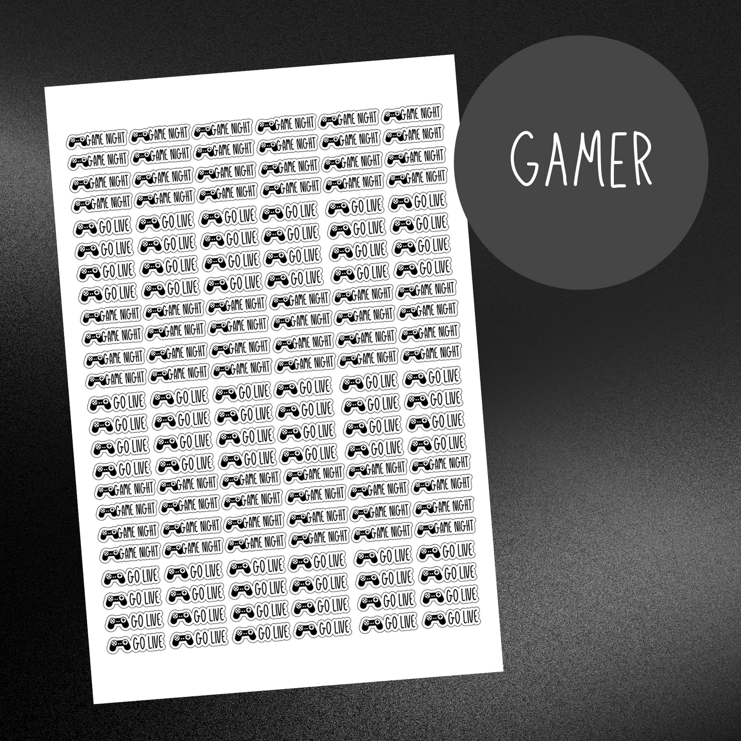 Gamer Planner Stickers