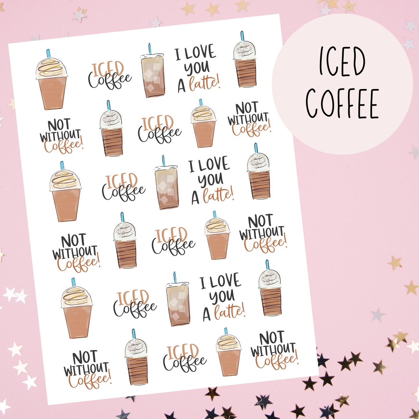 Iced Coffee Planner Stickers