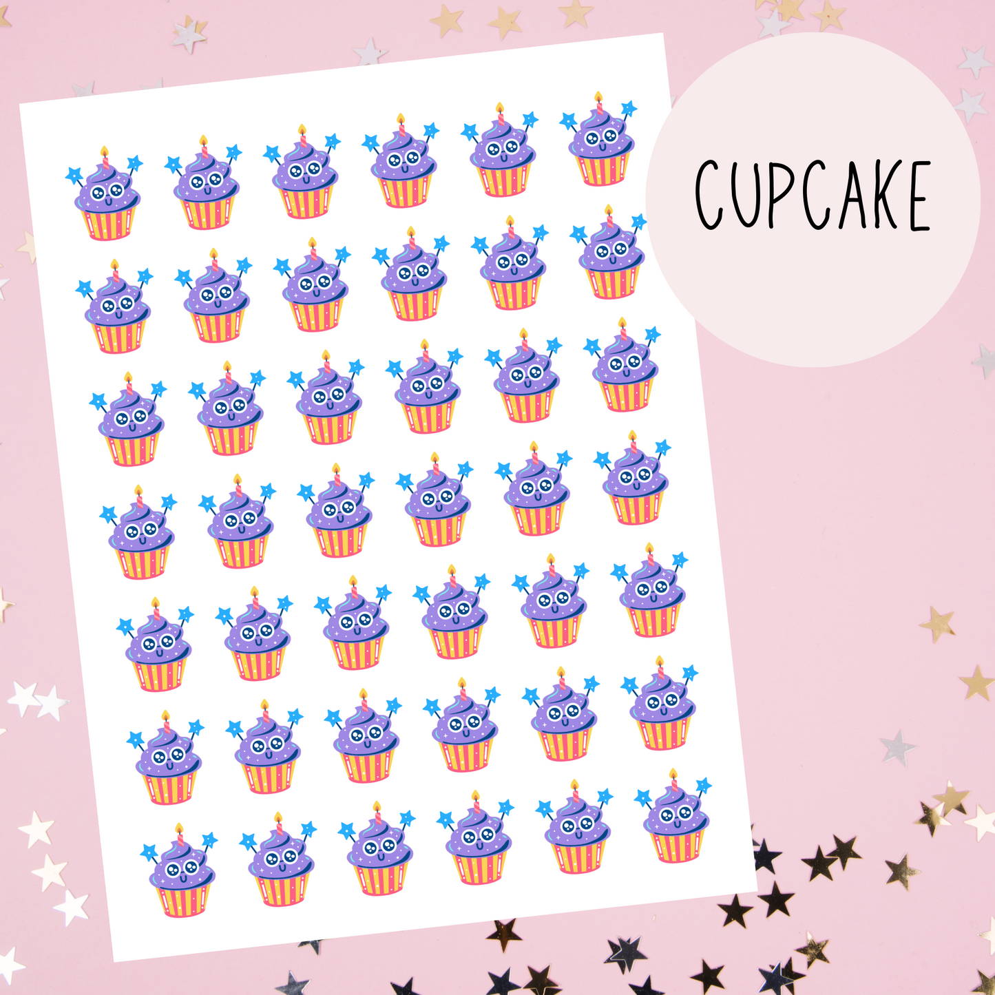 Cupcake Planner Stickers