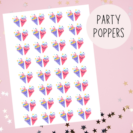 Party Poppers Planner Stickers