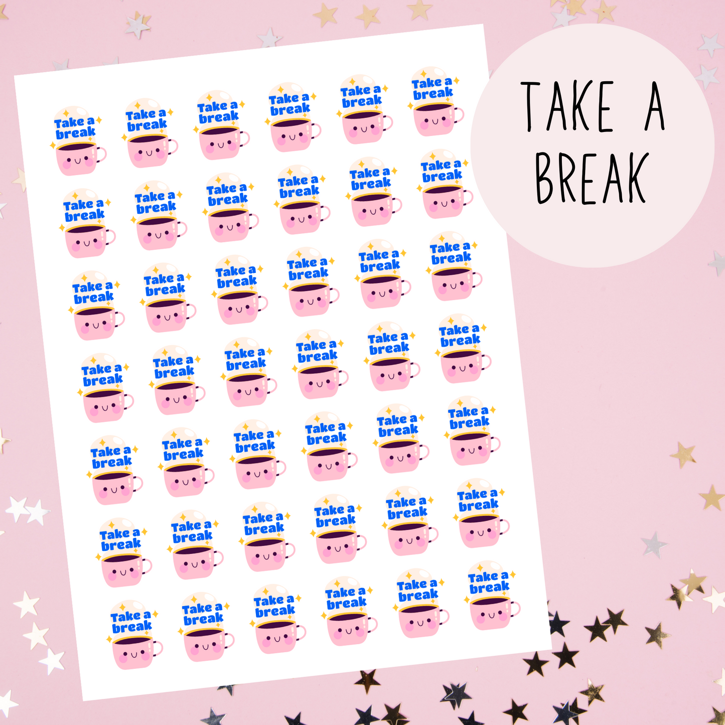 Take A Break Planner Stickers