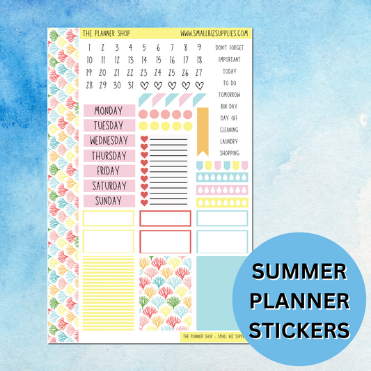Summer Planner Sticker Sheet