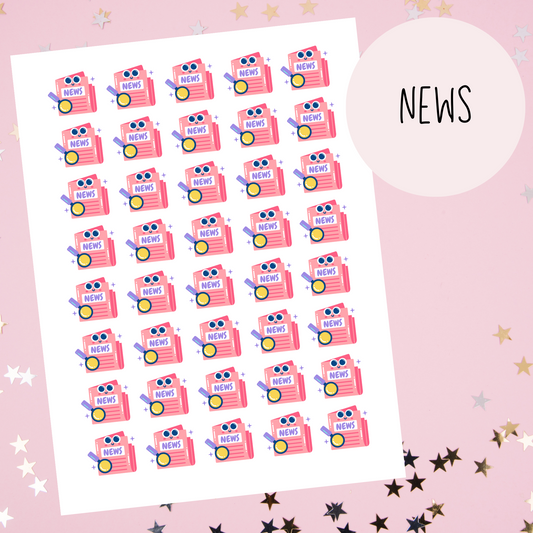 News Planner Stickers