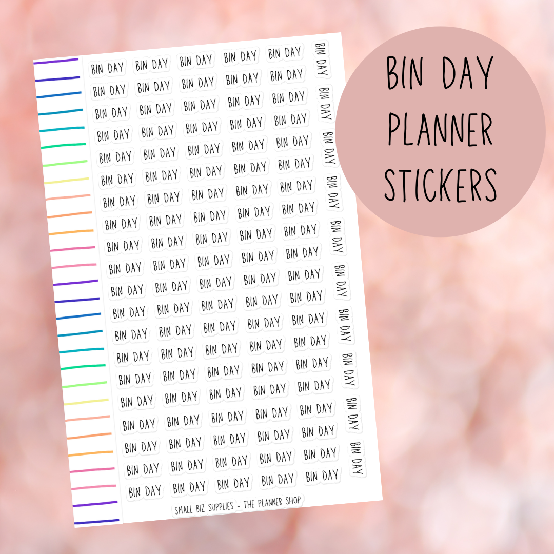 Bin Day Planner Stickers