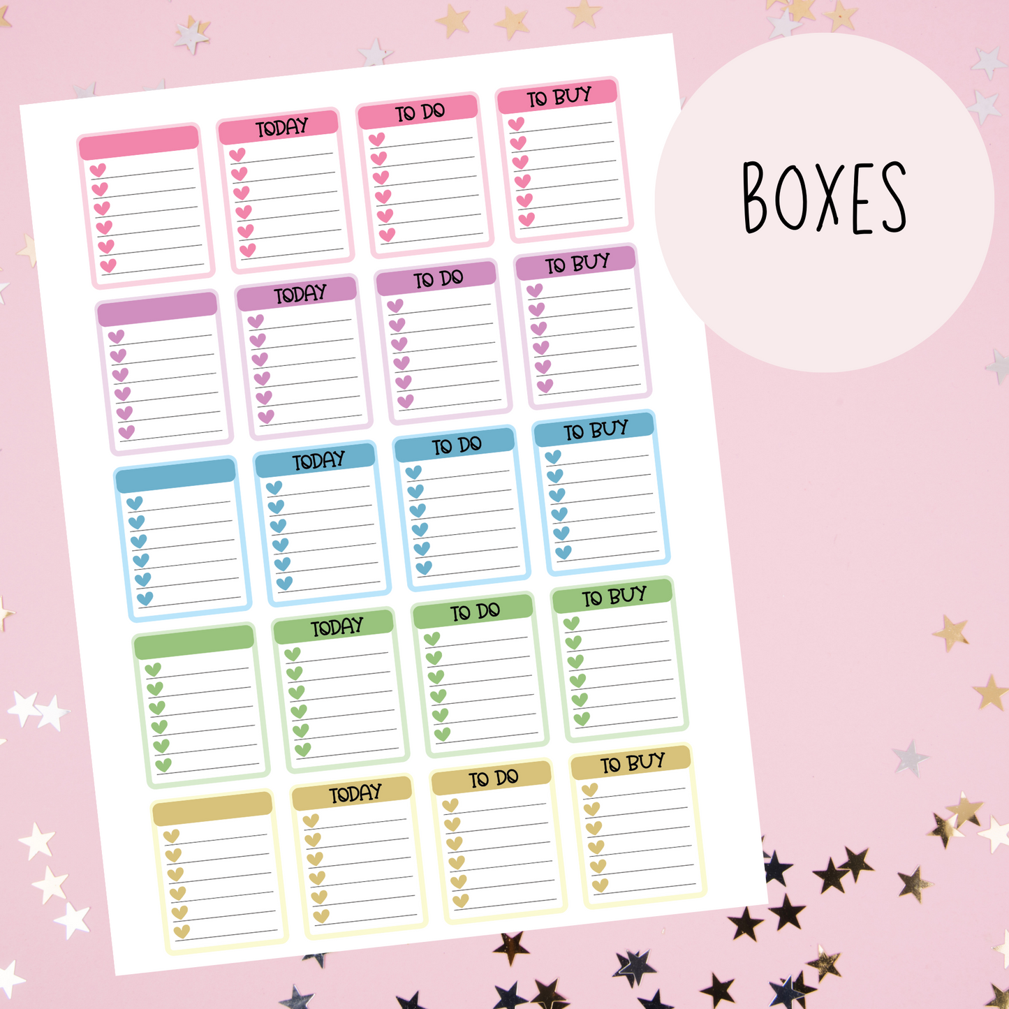 Today Boxes Planner Stickers