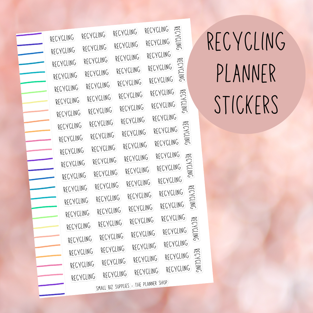 Recycling Planner Stickers