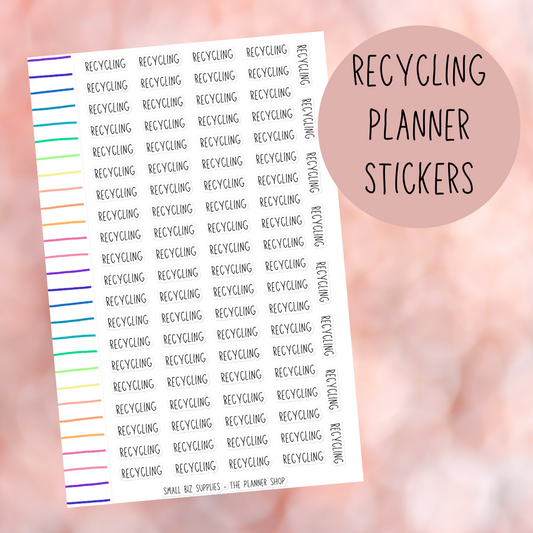 Recycling Planner Stickers