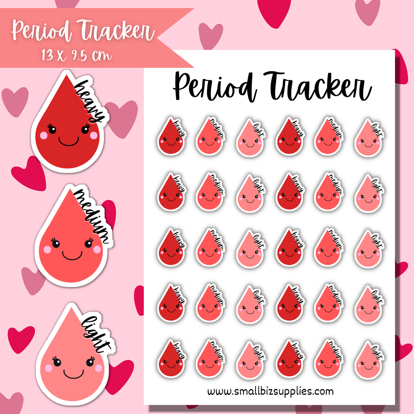Period Tracker Planner Stickers