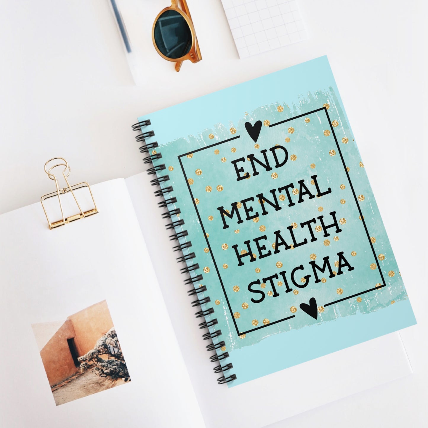 End Mental Health Stigma Lined Notebook