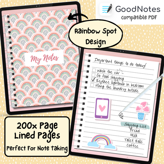 Rainbow Spot Digital Notebook