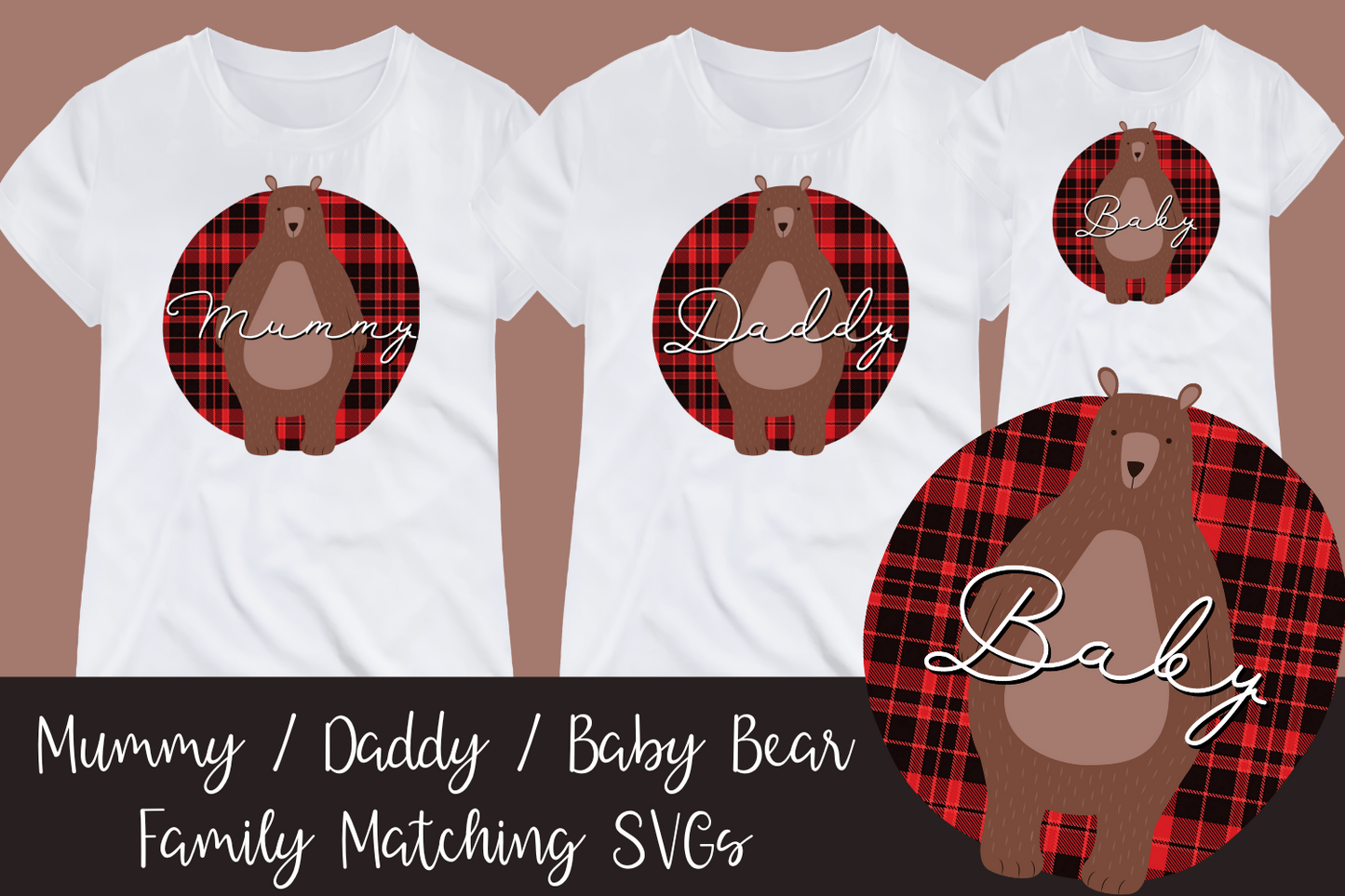 FREE Family Bear SVG - Mummy Bear Daddy Bear Baby Bear Sublimation - Digital Download