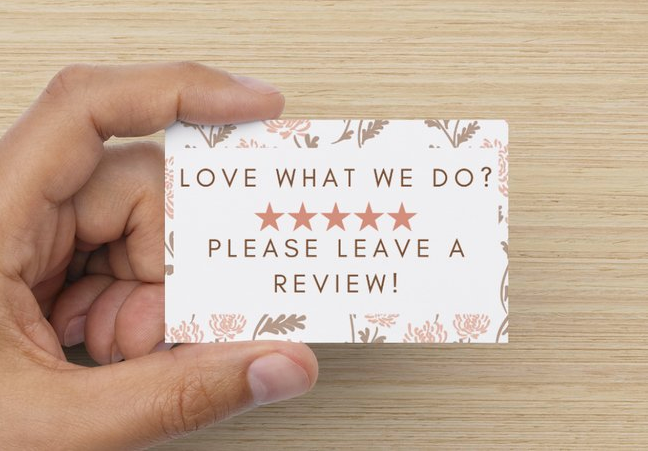 Please leave a review cards