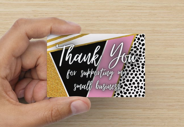 Abstract Thank you for supporting my small business cards