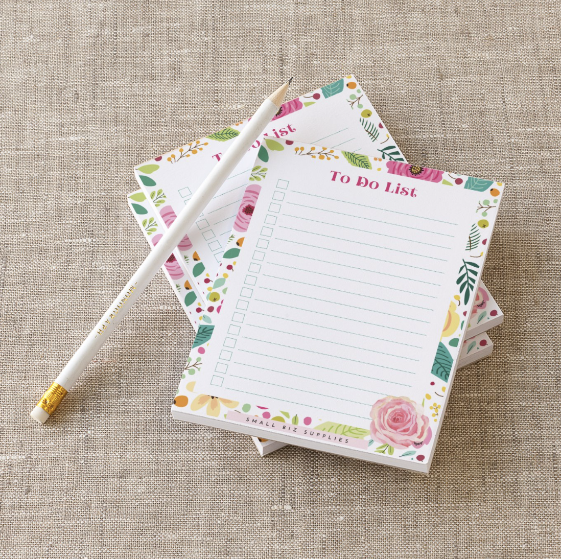 Pink Ditsy Floral Notepad