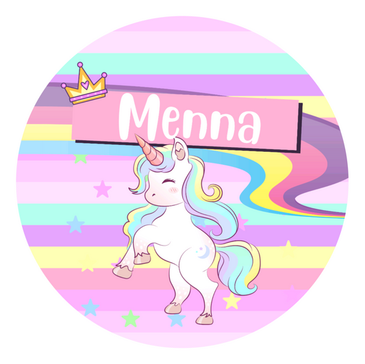 Personalised Kids Pastel Unicorn Stickers