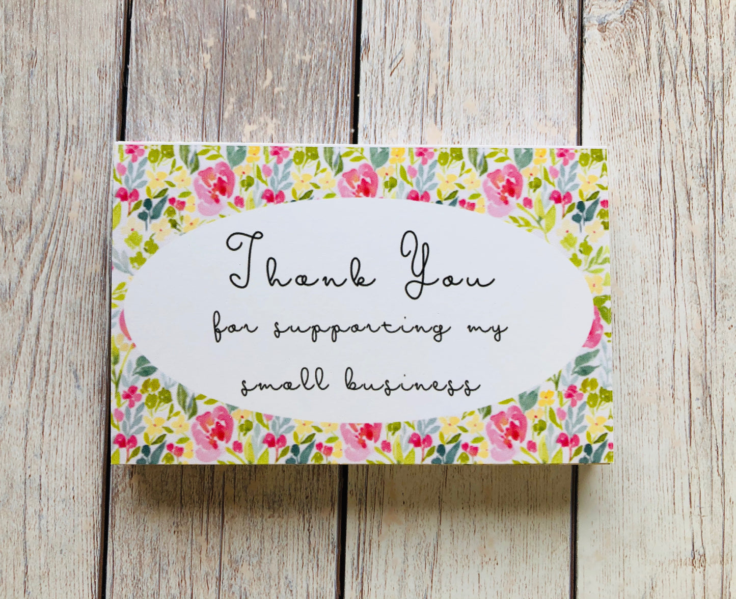 Floral - Thank you for supporting my small business cards