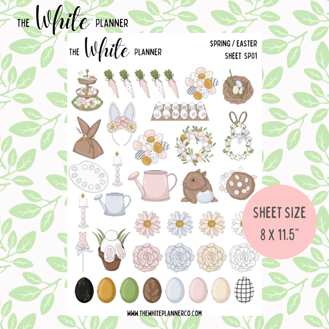 The White Planner Co - Easter - Planner Stickers