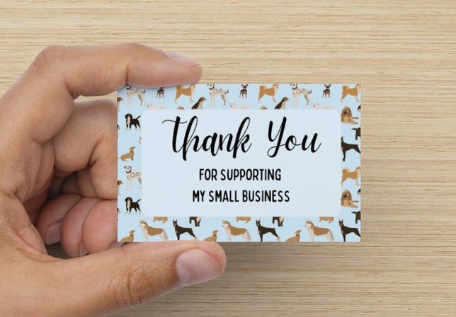 Blue 'Barking Mad' Thank You Cards