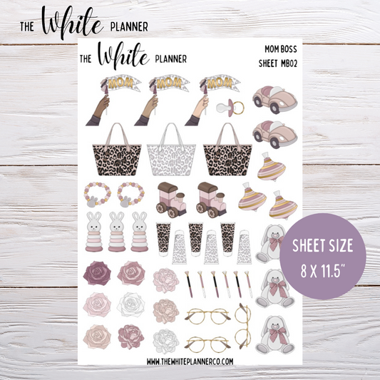 The White Planner Co - Mom Boss - MB02 - Planner Stickers