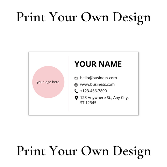Business Cards - Print Your Own Design - Single Sided